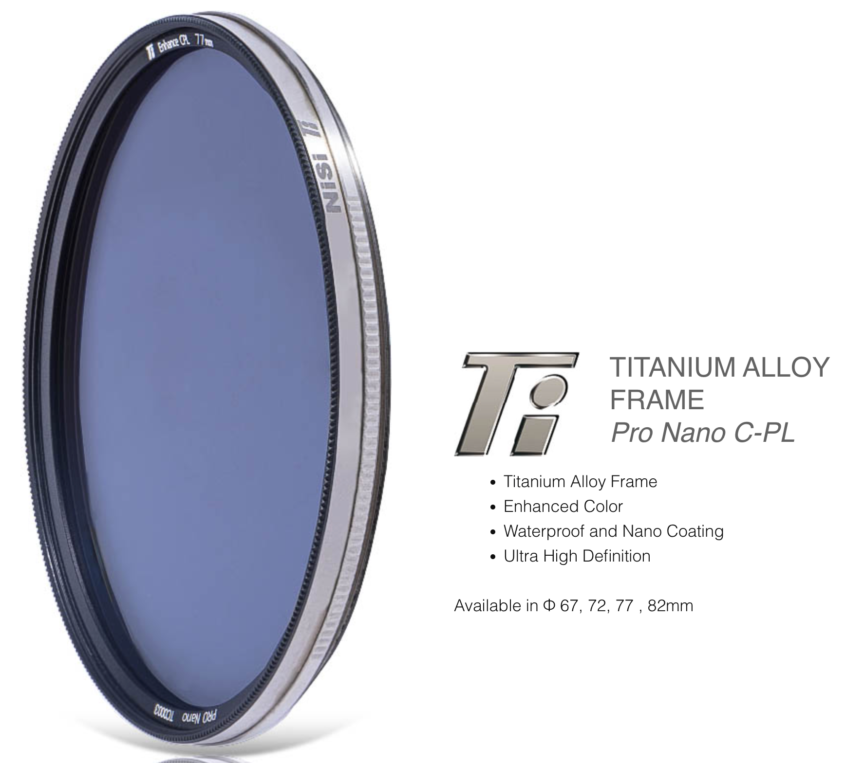 Ti Enhanced CPL Circular Polarizer Filter (Titanium Frame)