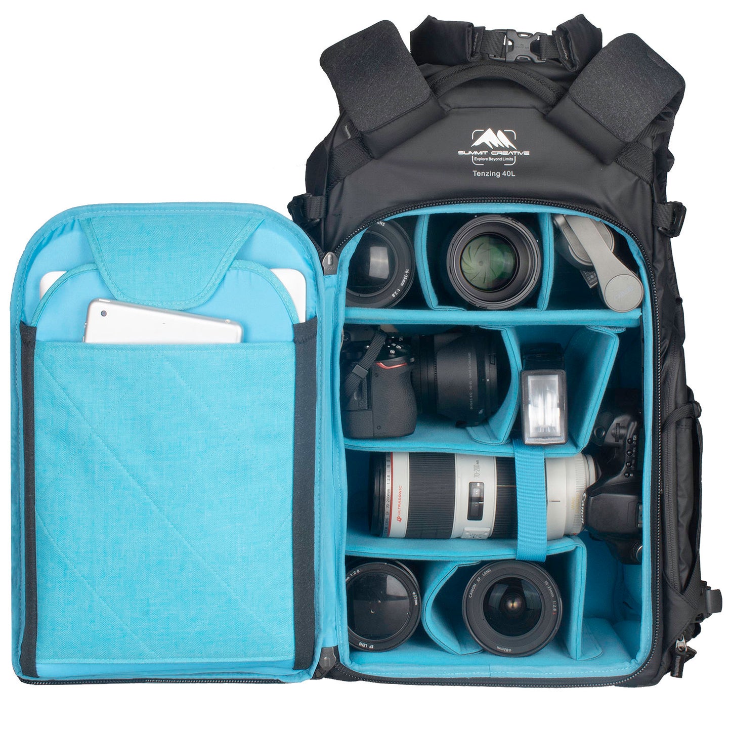Summit Creative Large Rolltop Camera Backpack Tenzing 40L
