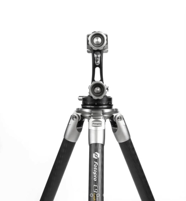 Fotopro E9 Eagle Series 4-Section Carbon Fiber Tripod with Gimbal Head, Holds 66 lbs, Extends to 63"