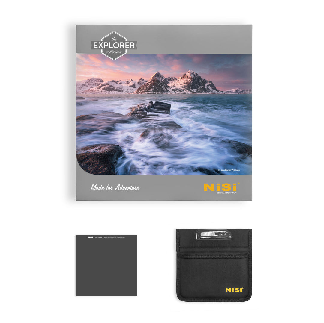 NiSi Explorer Collection 150x150mm Nano IR Neutral Density filter - ND1000 (3.0) - 10 Stop