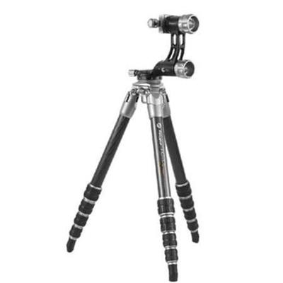 Fotopro E-6 Eagle Series 5-Section Carbon Fiber Tripod with Gimbal Head, Holds 33 Lbs, Extends to 55"